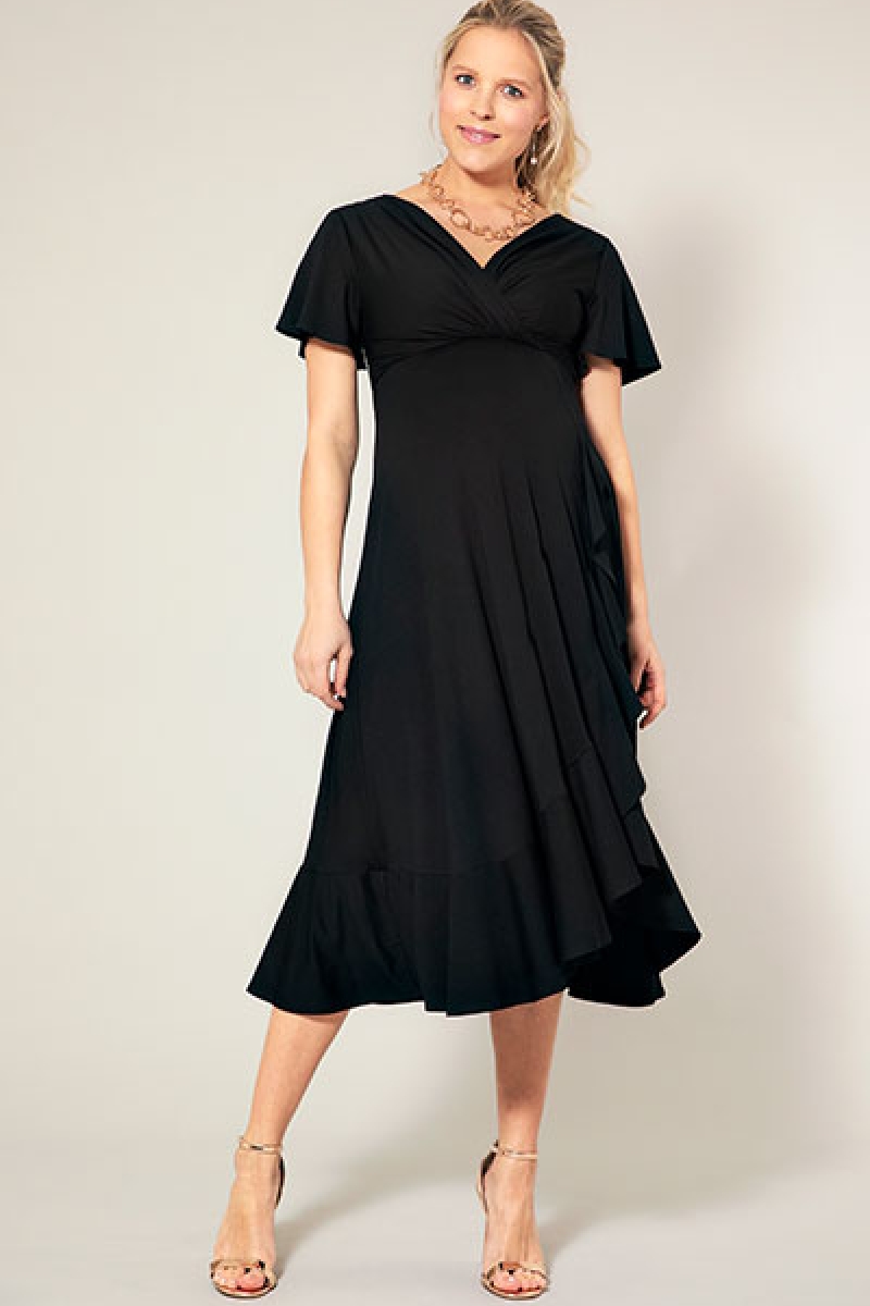 Graviditets festkjole Waterfall sort | bridalstore.dk