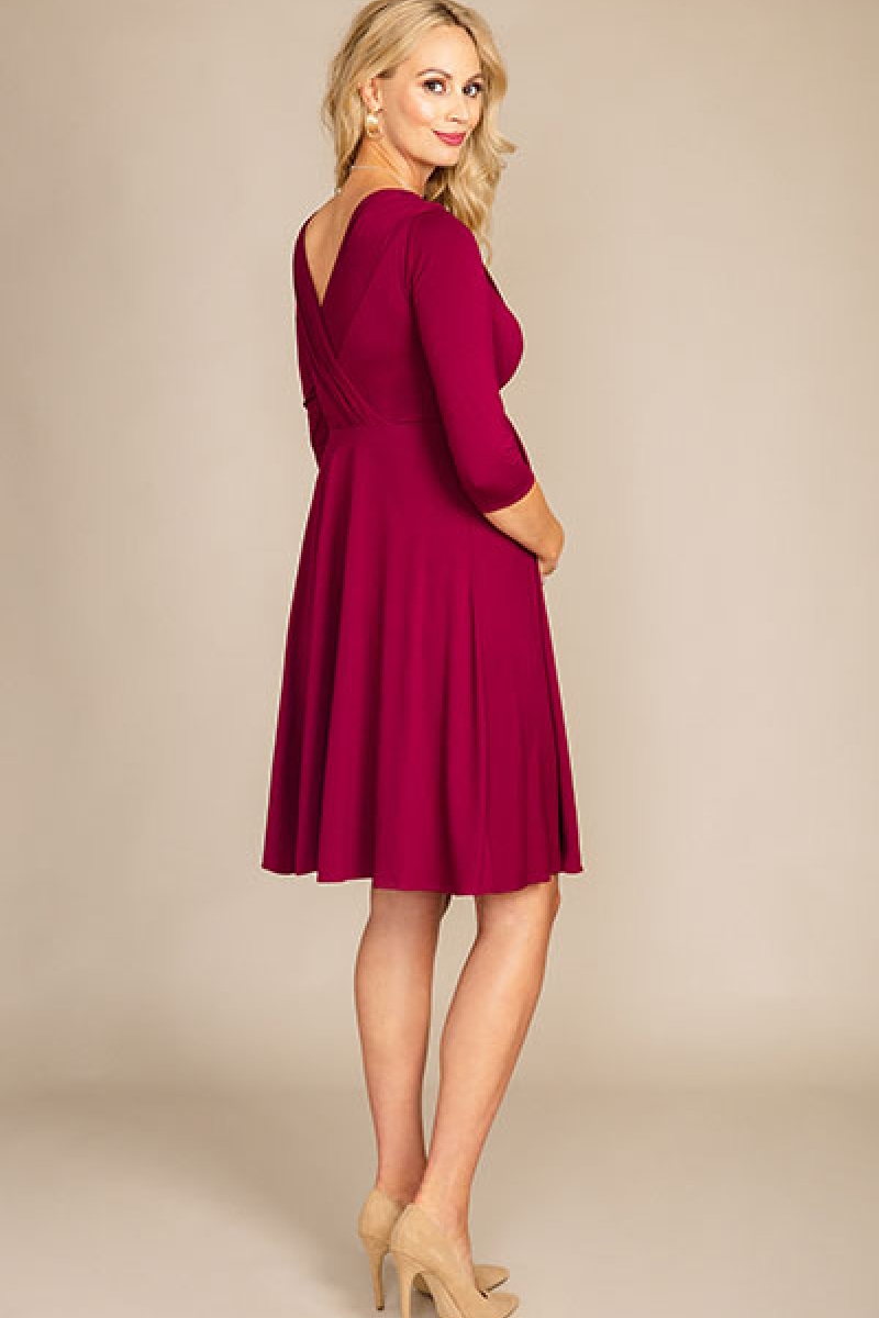 Graviditets festkjole Willow bordeaux | bridalstore.dk