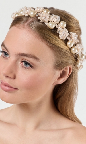 Hårbøjle champagne | bridalstore.dk