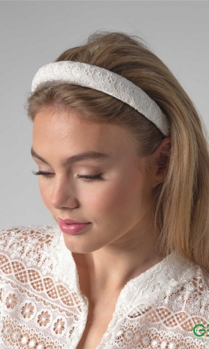 Hårbøjle Gem Aurora ivory | bridalstore.dk
