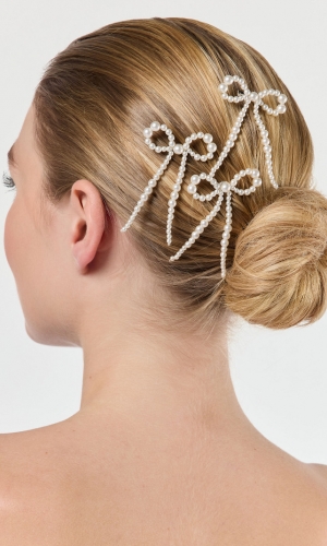 Hårnåle ivory/silver | bridalstore.dk