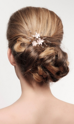 Hårsmykke gold/rosa | bridalstore.dk