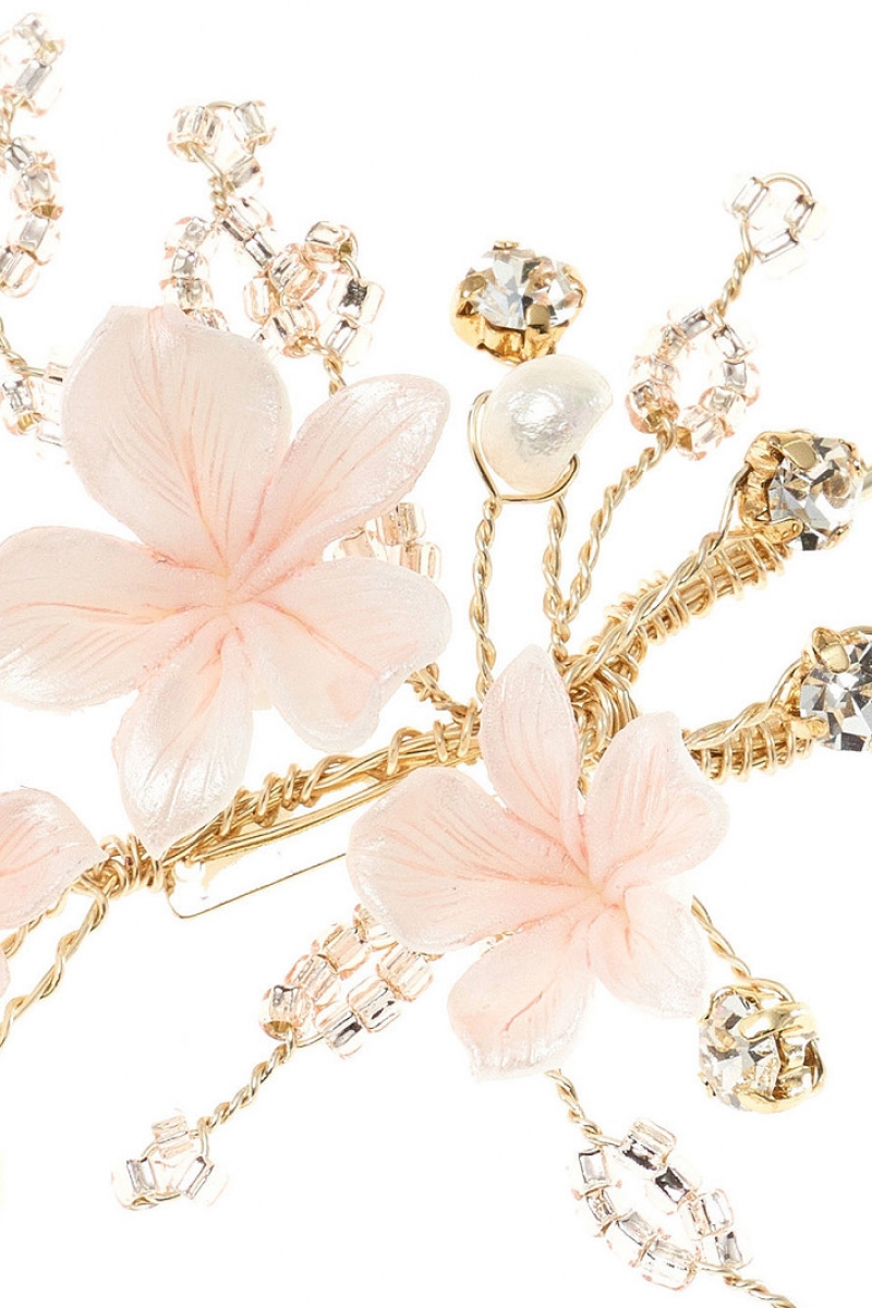 Hårsmykke gold/rosa | bridalstore.dk