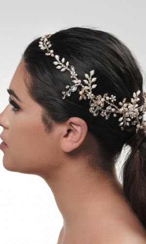 Hårsmykke guld | bridalstore.dk