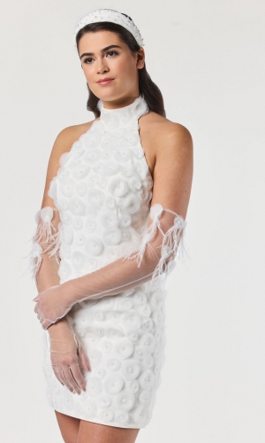 Handske Gem Poppy ivory | bridalstore.dk