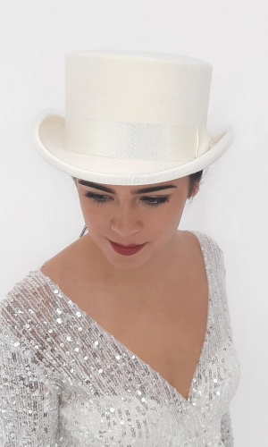 Hat Loulou pure off-white | bridalstore.dk