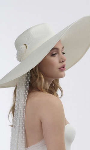 Hat Poppy ivory | bridalstore.dk