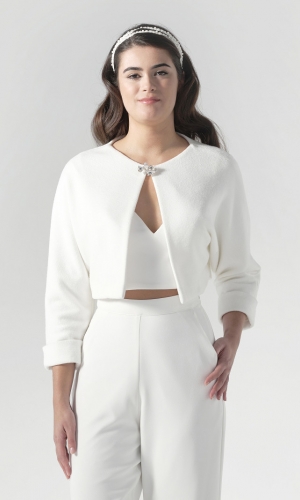 Jakke ivory | bridalstore.dk