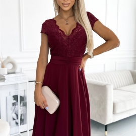 LINDA blonde midikjole i bordeaux