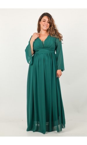 plus size ærme fest kjole i alle farver
