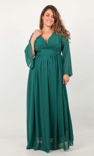 plus size ærme fest kjole i alle farver