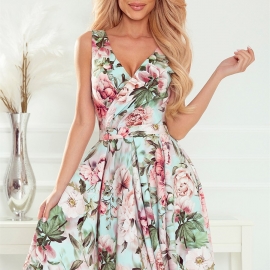MAYA midikjole i rosa blomster