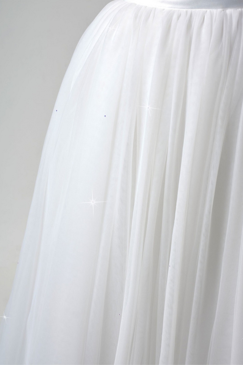 Nederdel AB Crystals with train ivory | bridalstore.dk