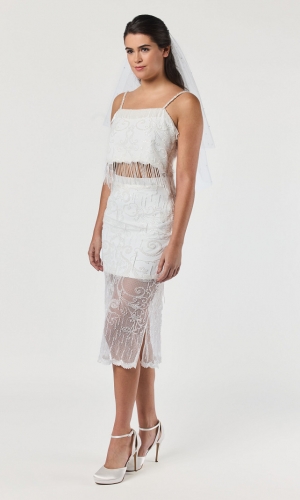 Nederdel Amy ivory | bridalstore.dk