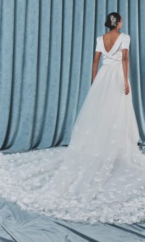 Nederdel Flowers ivory | bridalstore.dk