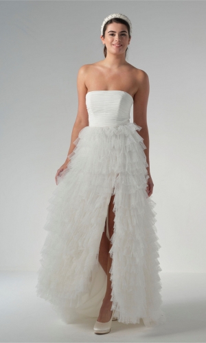 Nederdel Glitter Tulle ivory | bridalstore.dk