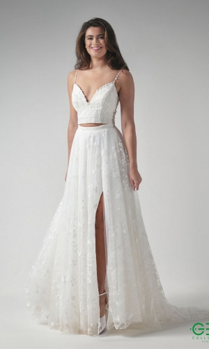 Nederdel Lace Gem Geena ivory | bridalstore.dk