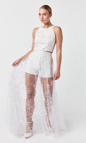 Nederdel Olivia ivory | bridalstore.dk