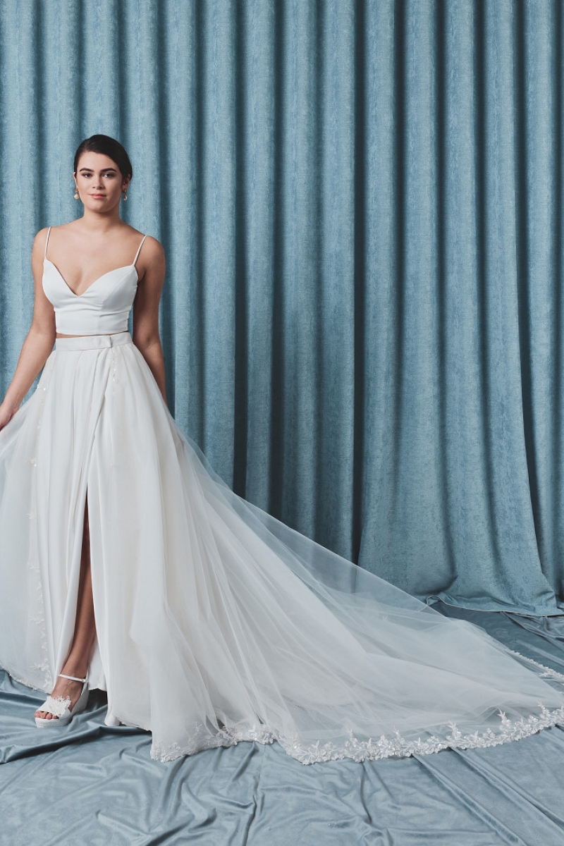 Nederdel Sequins ivory | bridalstore.dk