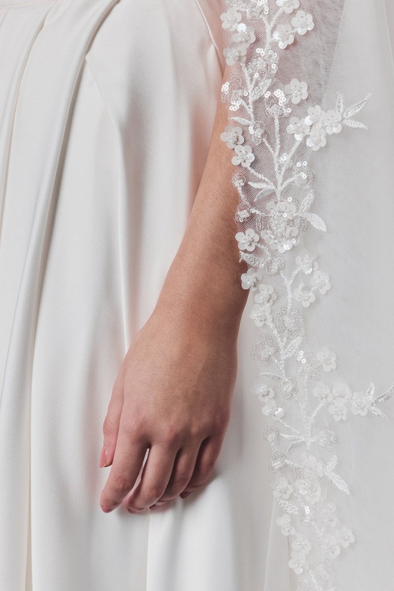 Nederdel Sequins ivory | bridalstore.dk