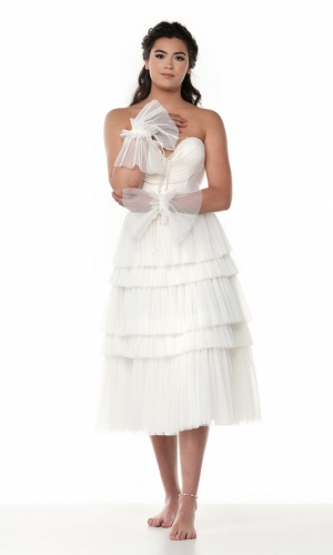 Nederdel short ivory | bridalstore.dk