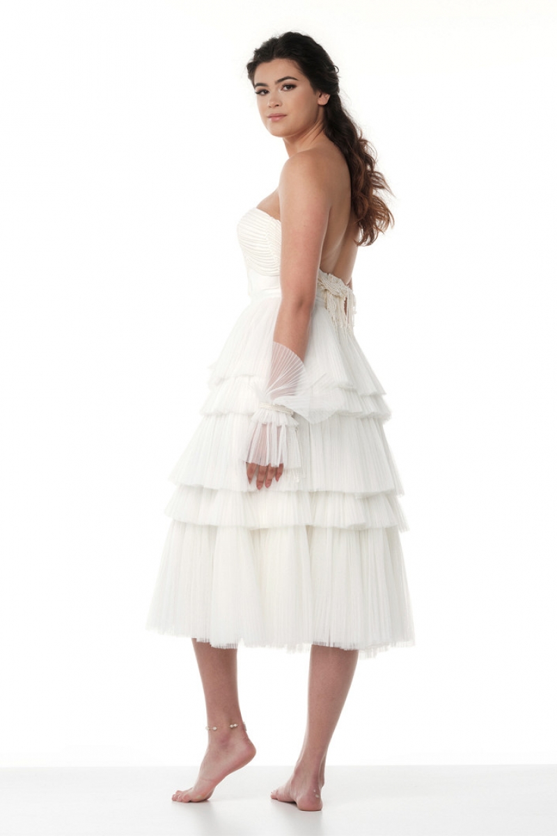 Nederdel short ivory | bridalstore.dk