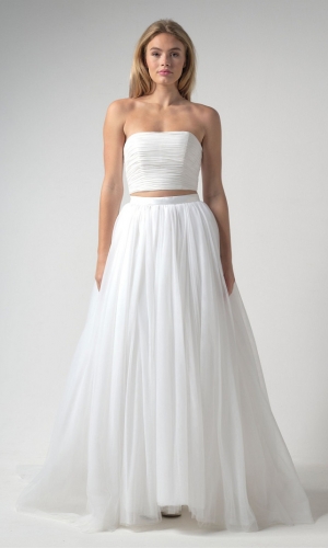 Nederdel Tulle and train ivory | bridalstore.dk