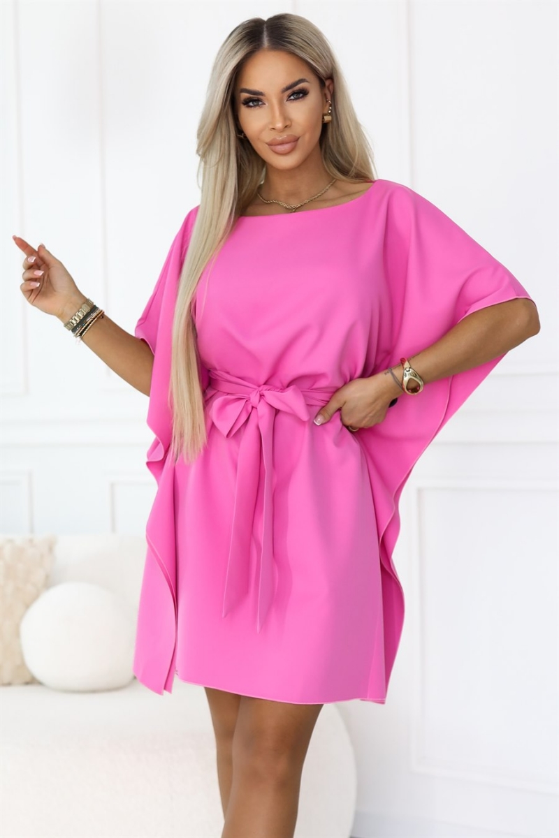 SOFIA midikjole i lys fuchsia
