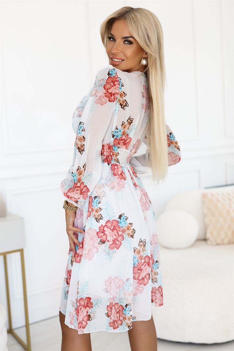FRANCES chiffon midikjole i malwy