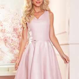 NUMOCO glimmer midikjole i pudrówy rosa glimmer