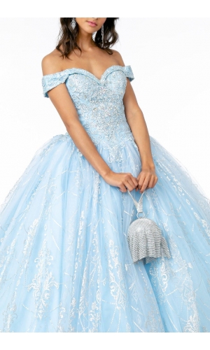 GL2910 lyseblå prinsesse kjole ti voksne