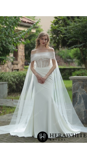 Bliss Hera brudekjole med kappe