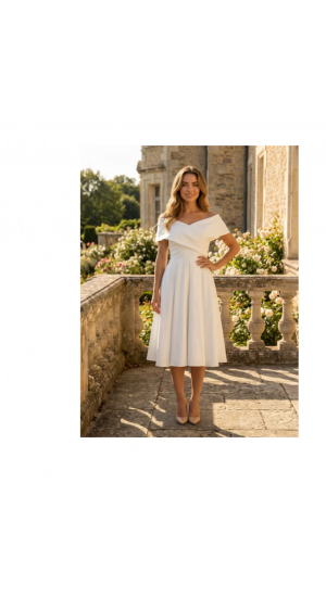 Kort brudekjole retro vintage stil 