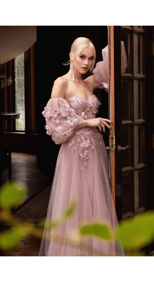 Cindarella brudekjole i blå eller rosa