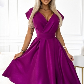 SCARLETT glimmer midikjole i fuchsia glimmer