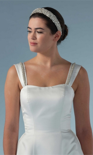Skulderstropper Strass 2pcs ivory/silver | bridalstore.dk