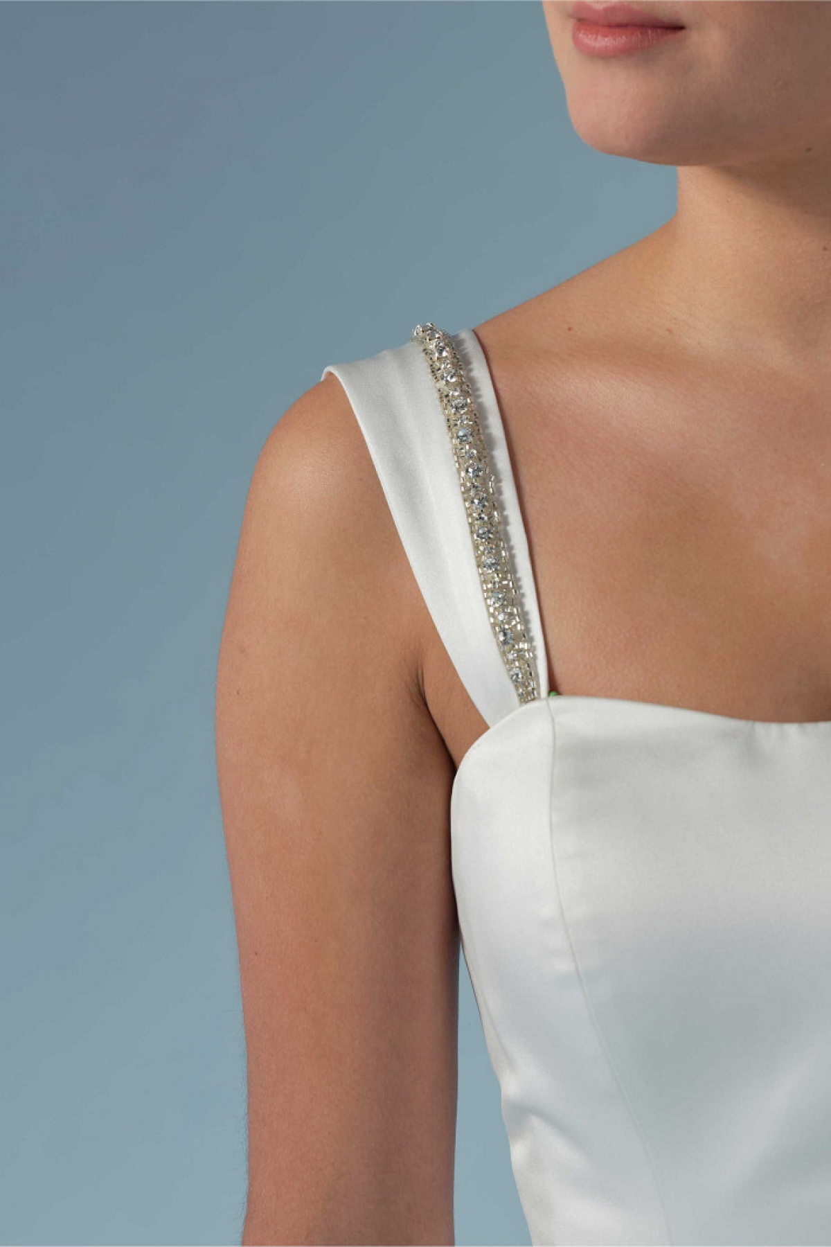 Skulderstropper Strass 2pcs ivory/silver | bridalstore.dk
