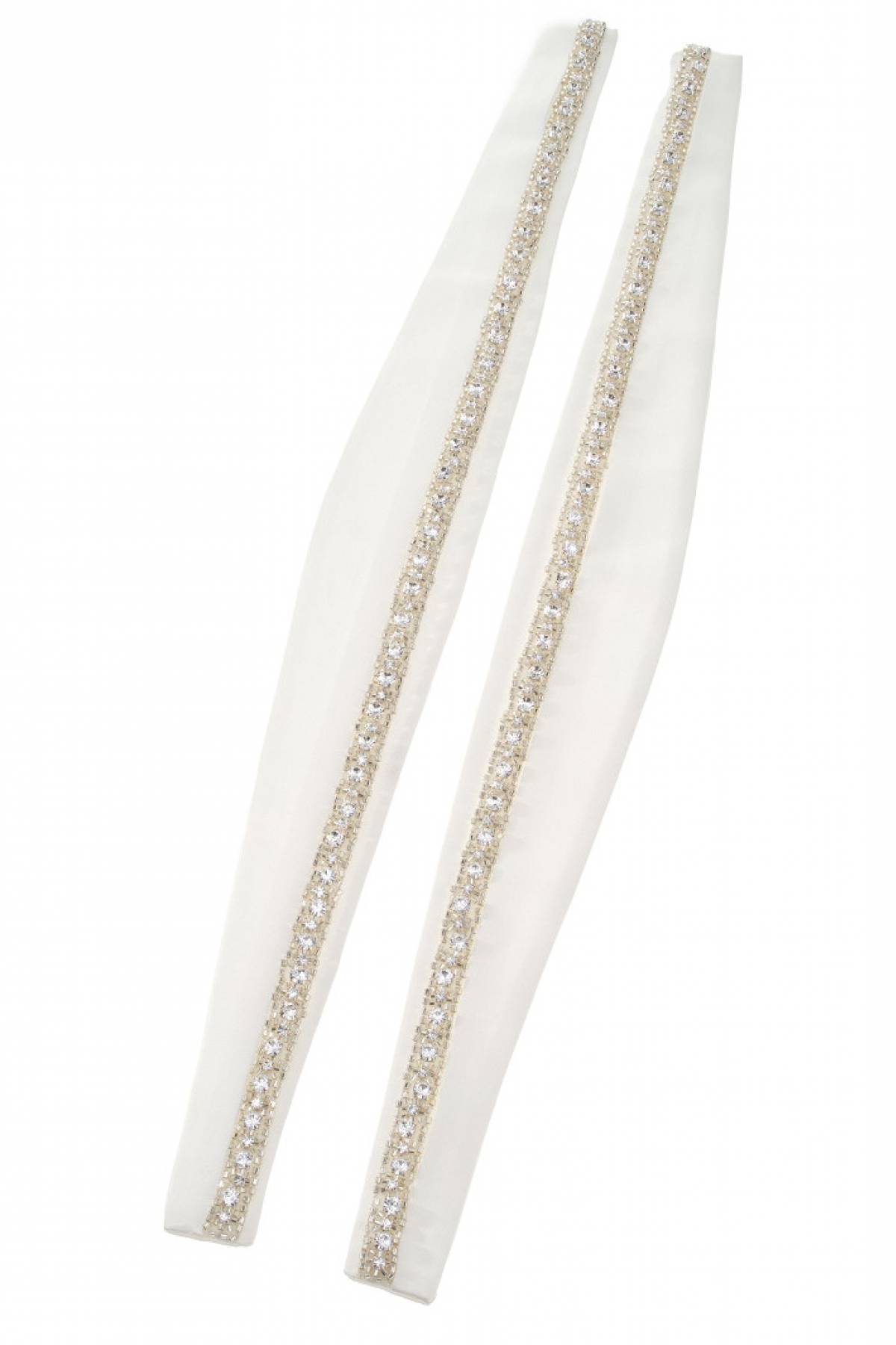 Skulderstropper Strass 2pcs ivory/silver | bridalstore.dk