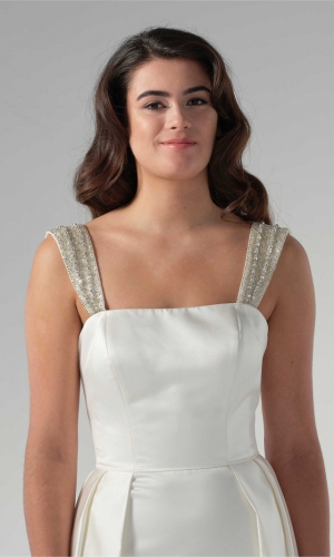 Skulderstropper Strass 2pcs sølv | bridalstore.dk