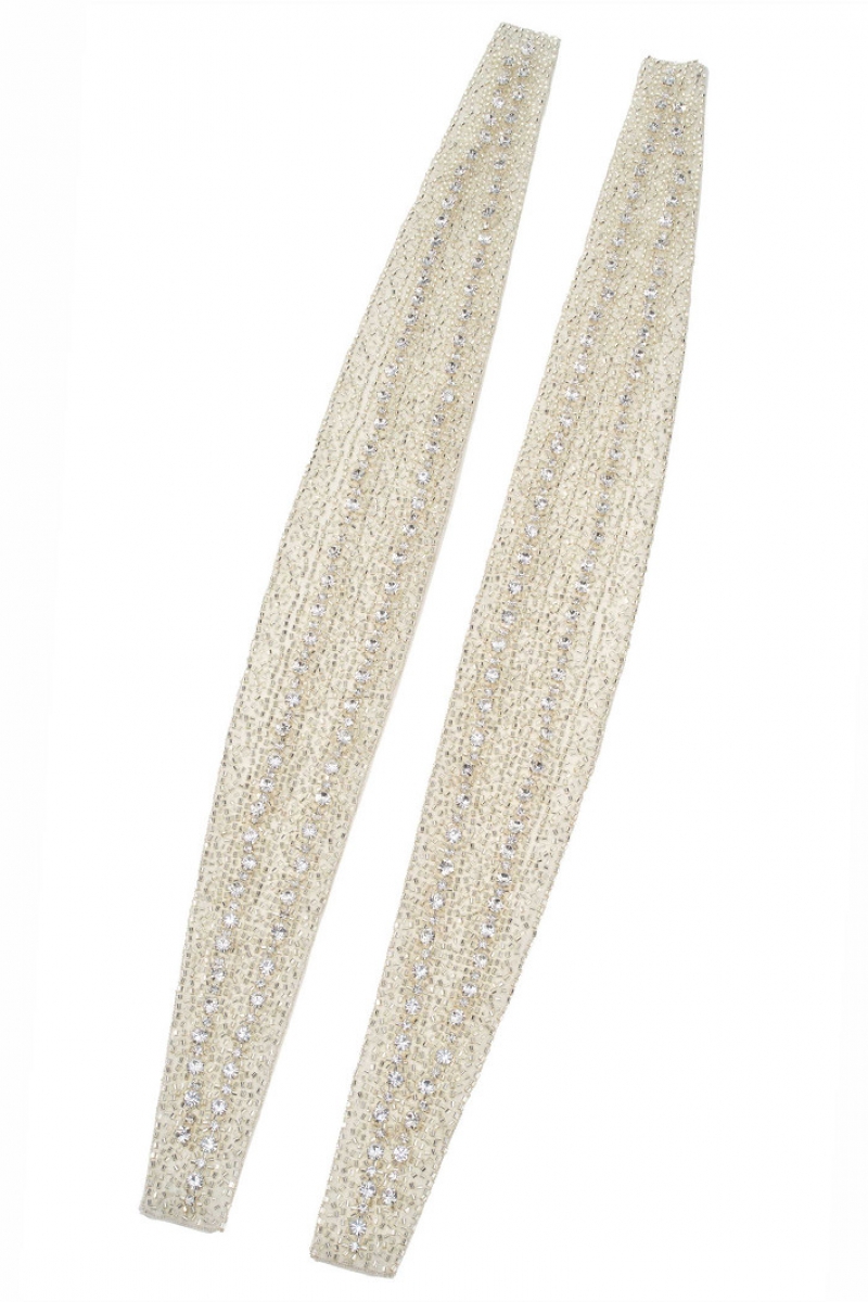 Skulderstropper Strass 2pcs sølv | bridalstore.dk