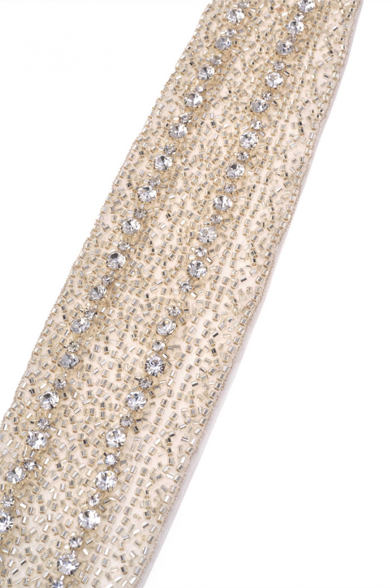 Skulderstropper Strass 2pcs sølv | bridalstore.dk