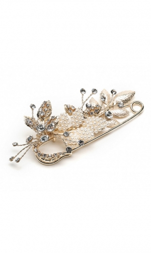 Slæbeholder guld | bridalstore.dk