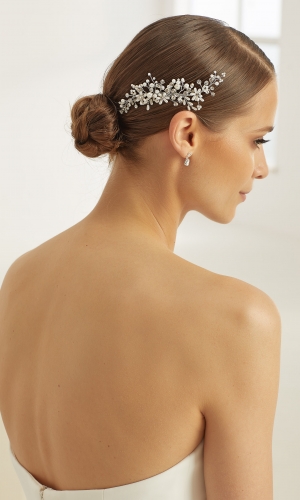 Hårpynt med krystaller og perler | bridalstore.dk