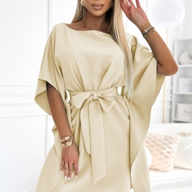 SOFIA midikjole i beige