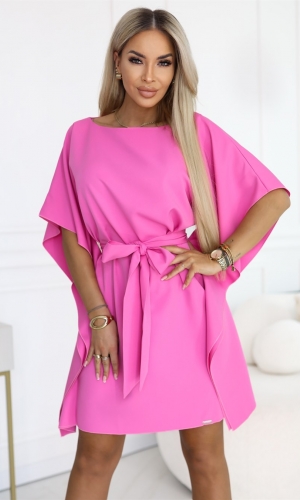 SOFIA midikjole i lys fuchsia
