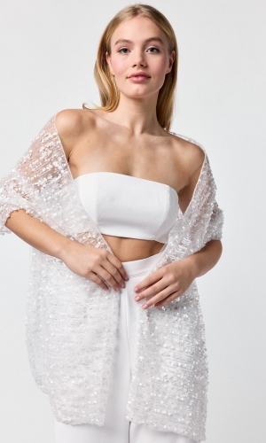 Stola Camille ivory | bridalstore.dk
