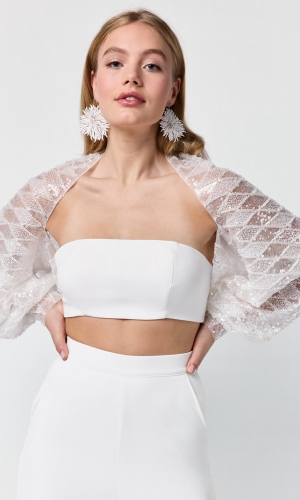 Stola Sequins Jill ivory | bridalstore.dk