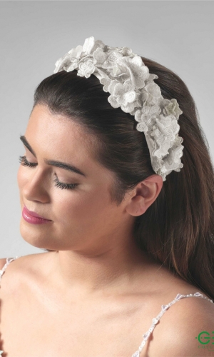 Tiara Gem Geena ivory | bridalstore.dk