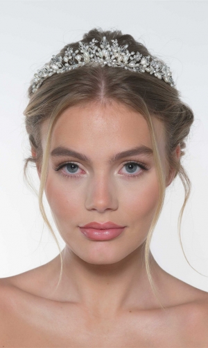 Tiara ivory/silver | bridalstore.dk