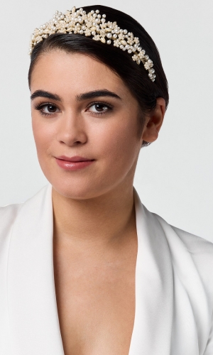 Tiara Pearls ivory/gold | bridalstore.dk